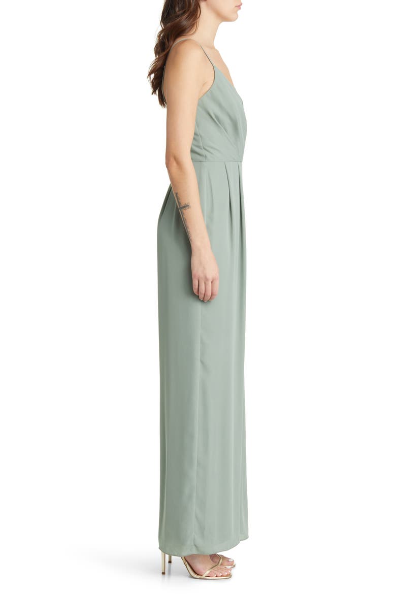 Call for Me Faux Wrap Jumpsuit, Alternate, color, SAGE GREEN