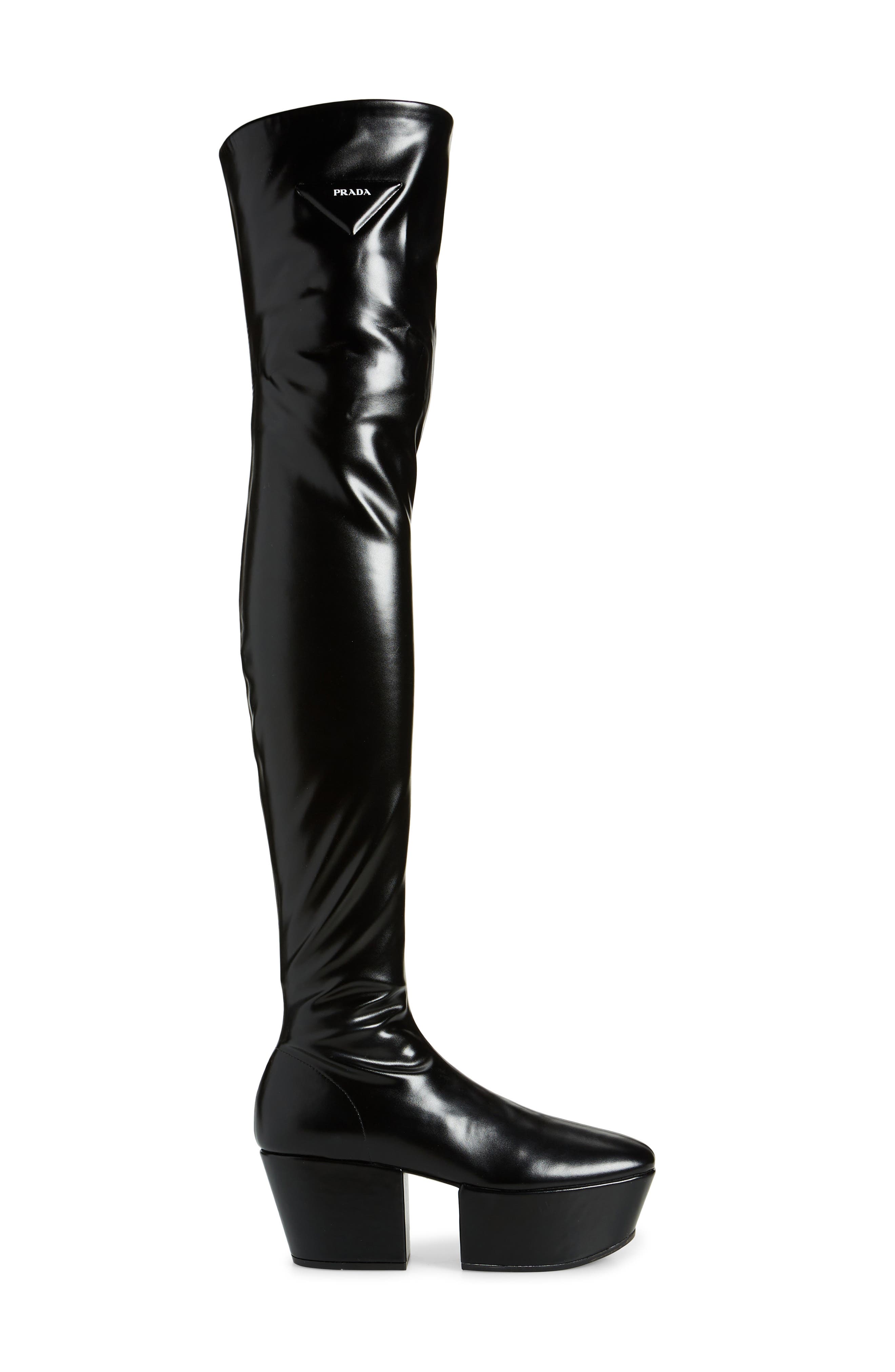 Prada Platform Over the Knee Boot, Alternate, color, 