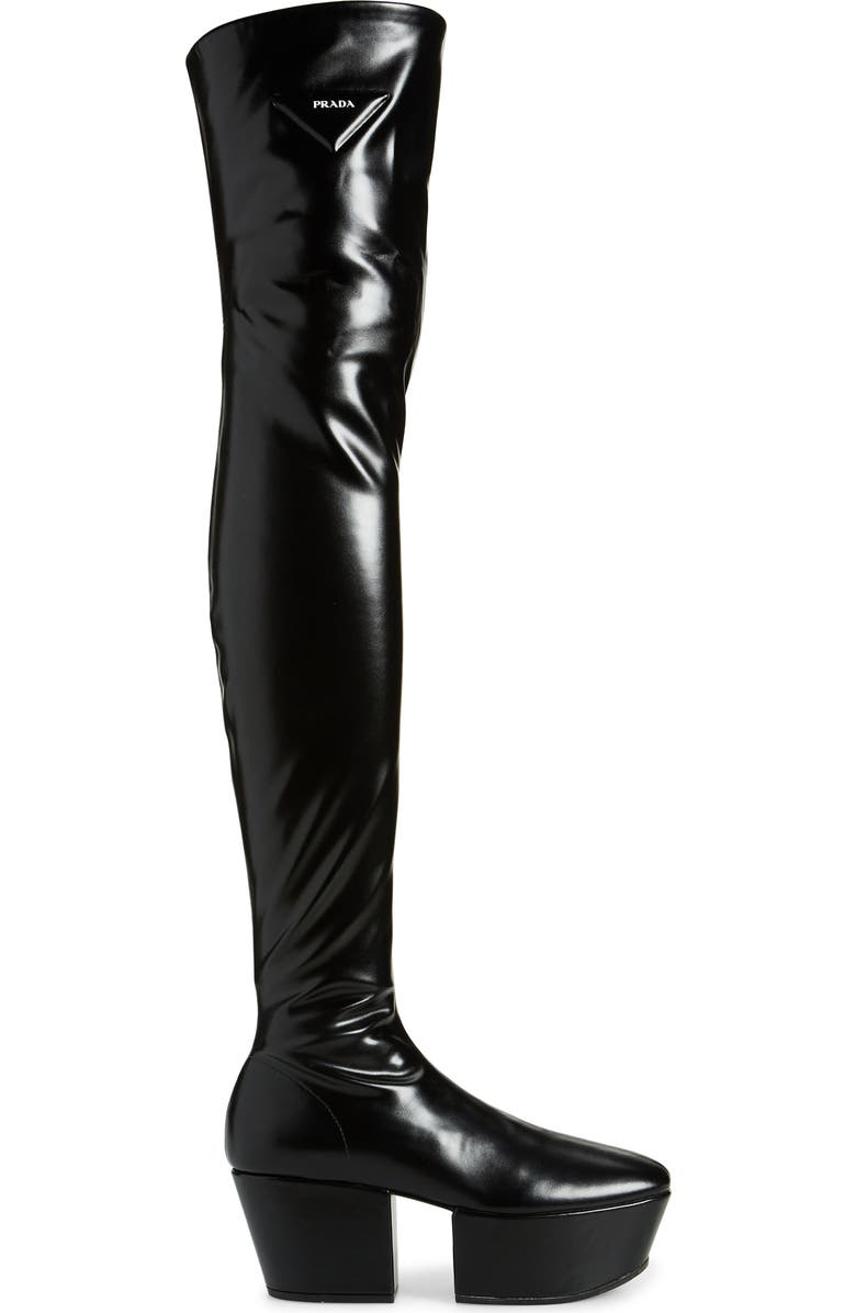Prada Platform Over the Knee Boot, Alternate, color,