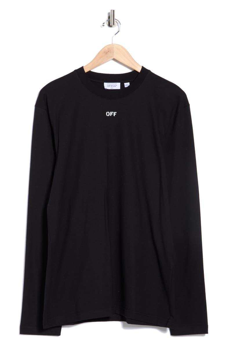 Off-White Brick Skate Long Sleeve Graphic T-Shirt, Main, color, Black-White