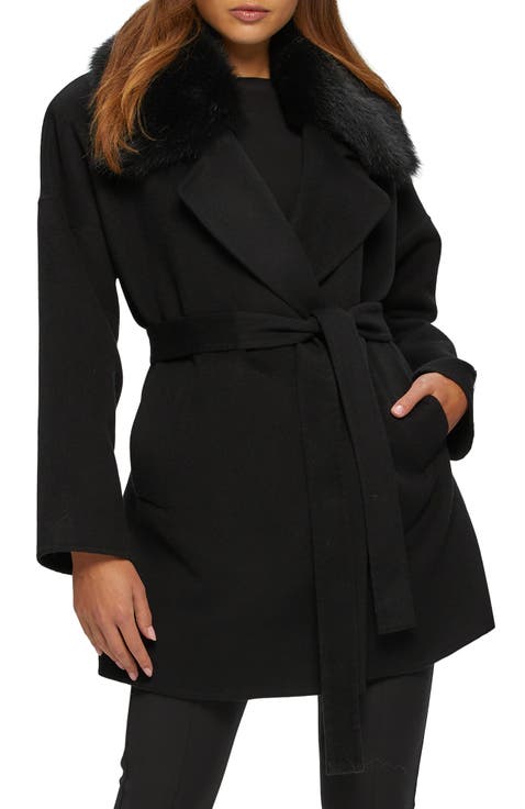 Loro Piana Wool And Cashmere Blend Belted Jacket With Detachable Toscana Trim
