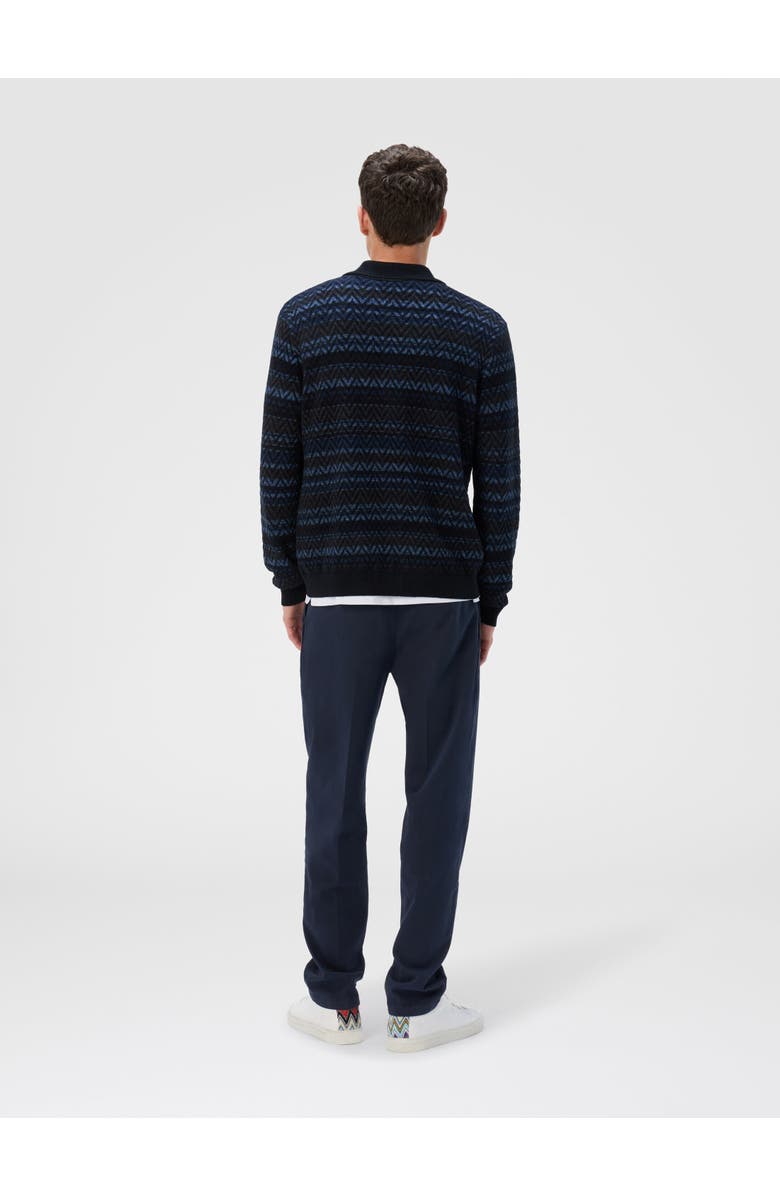 Missoni Cardigan With Zigzag And Stripe Pattern, Alternate, color, Black
Blue