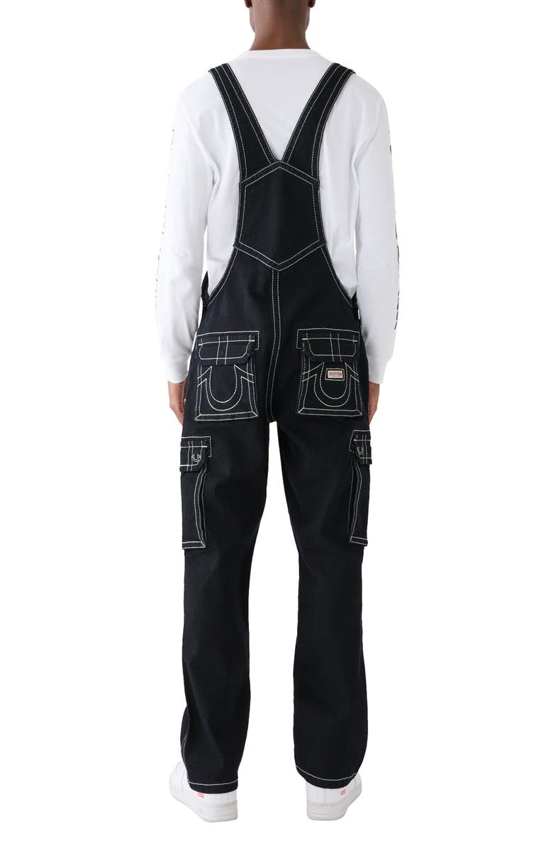 True Religion Big T Denim Overalls, Alternate, color, 
