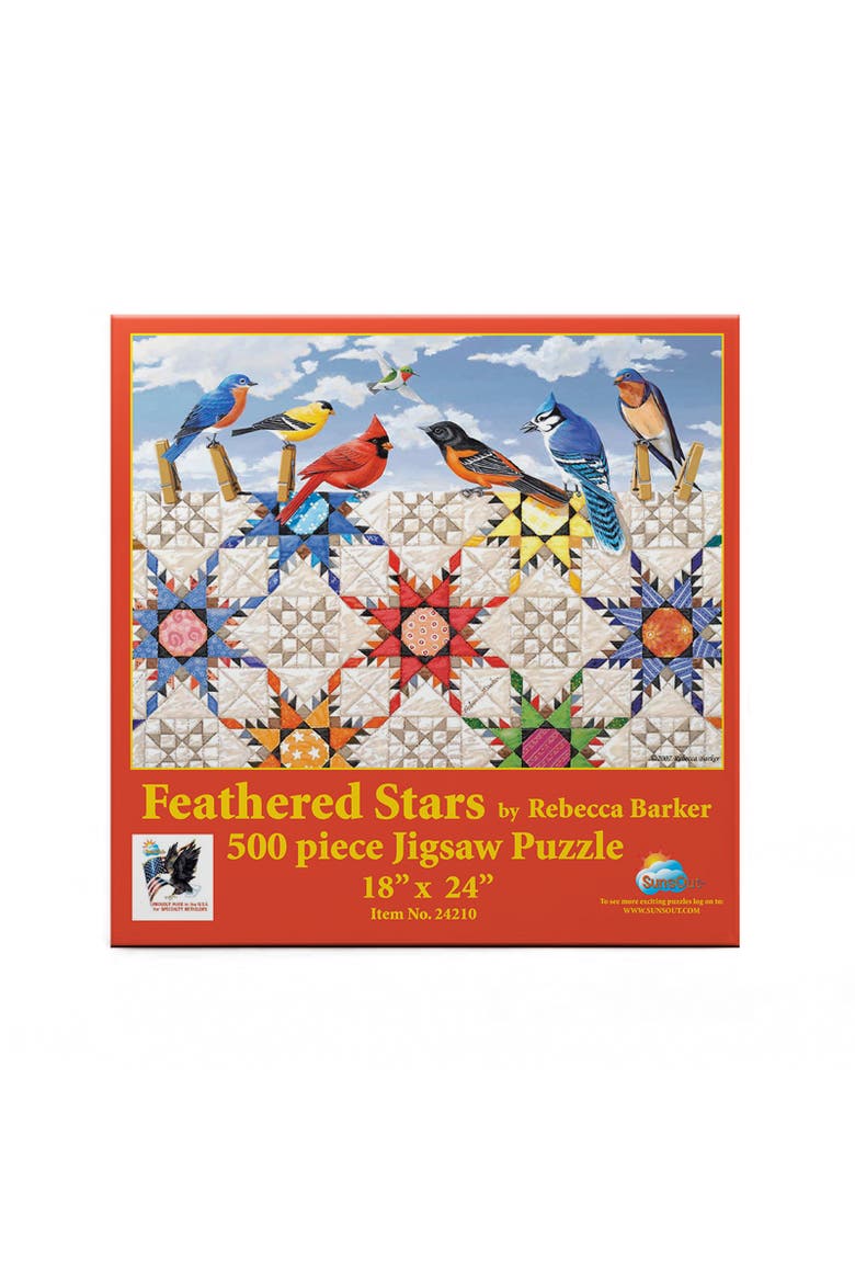 Feathered Stars 500 piece Jigsaw Puzzle for Adults, Alternate, color, Multicolor