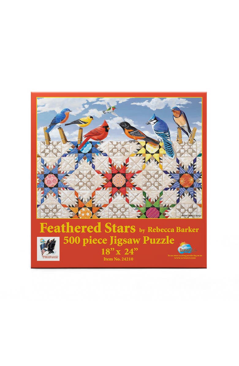 Sunsout Feathered Stars 500 piece Jigsaw Puzzle for Adults, Alternate, color, Multicolor