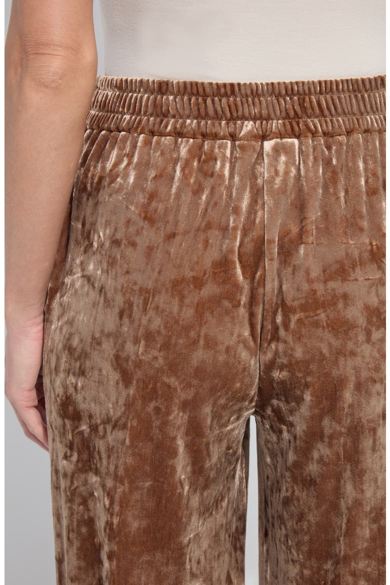 Crushed Velvet Wide Leg Pants, Alternate, color, LUX CAMEL