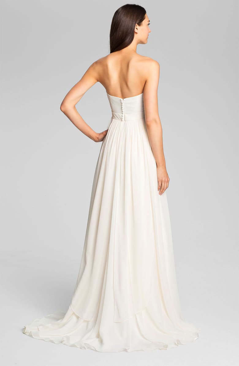 Jenny Yoo Monarch Sweetheart Neckline Layered Chiffon Gown, Alternate, color, 
