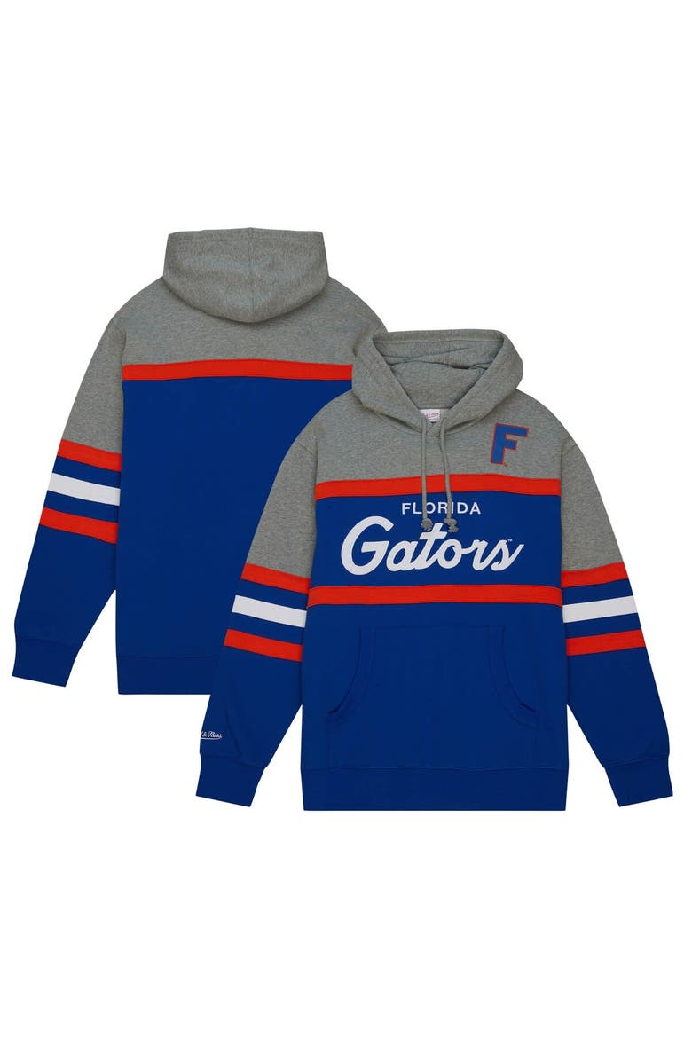 Men's Mitchell & Ness Royal Florida Gators Head Coach Pullover Hoodie, Main, color, Royal