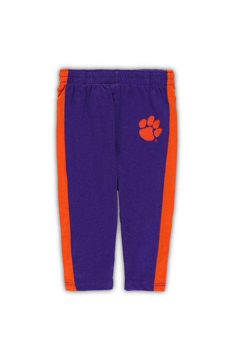 Outerstuff Infant Orange/Purple Clemson Tigers Little Kicker Long Sleeve Bodysuit and Sweatpants Set, Alternate, color, Orange