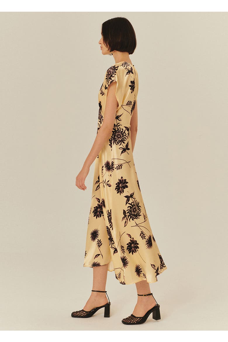 Floral Embroidered Viscose Dress, Alternate, color, Ecru
