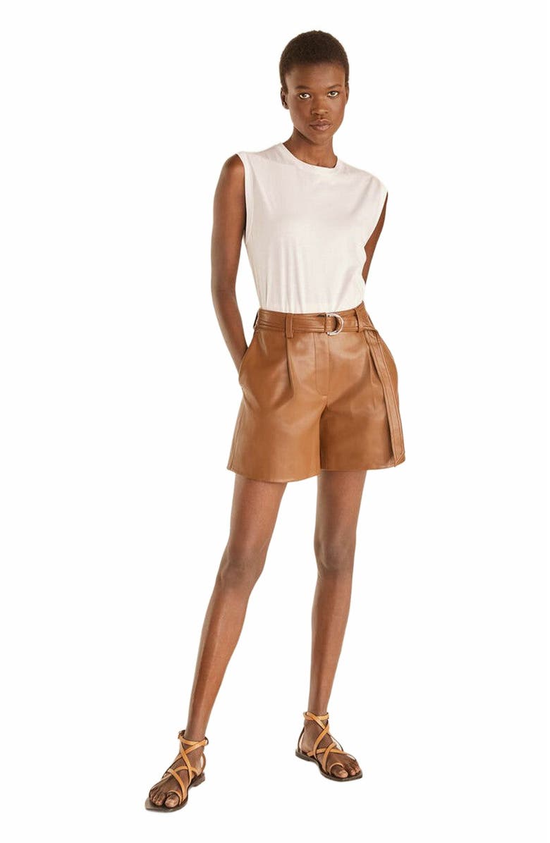 Rebecca Taylor Vegan Short, Alternate, color, Rider Brown