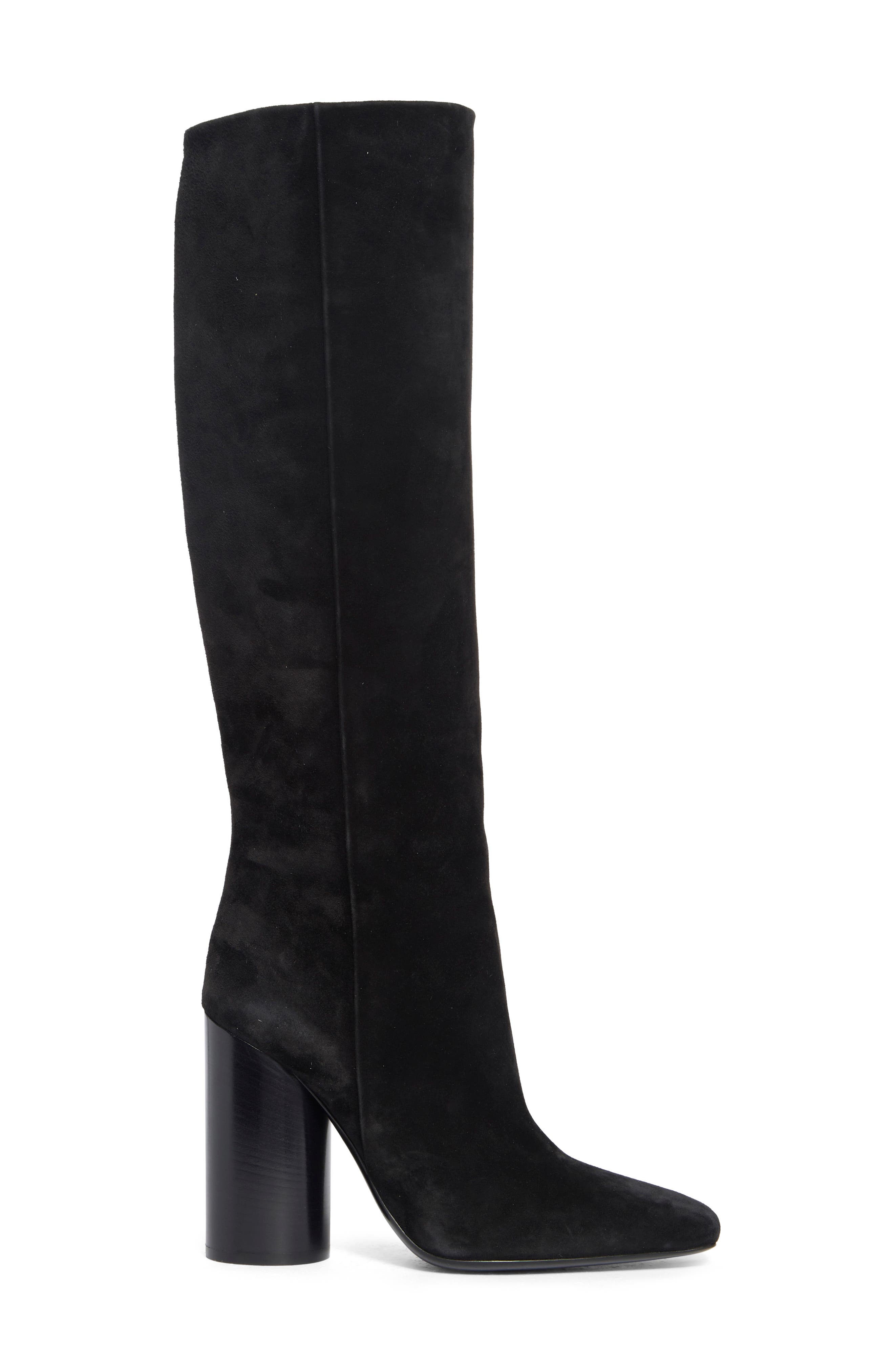 FERRAGAMO Pampero Suede Tall Boot, Alternate, color, Black