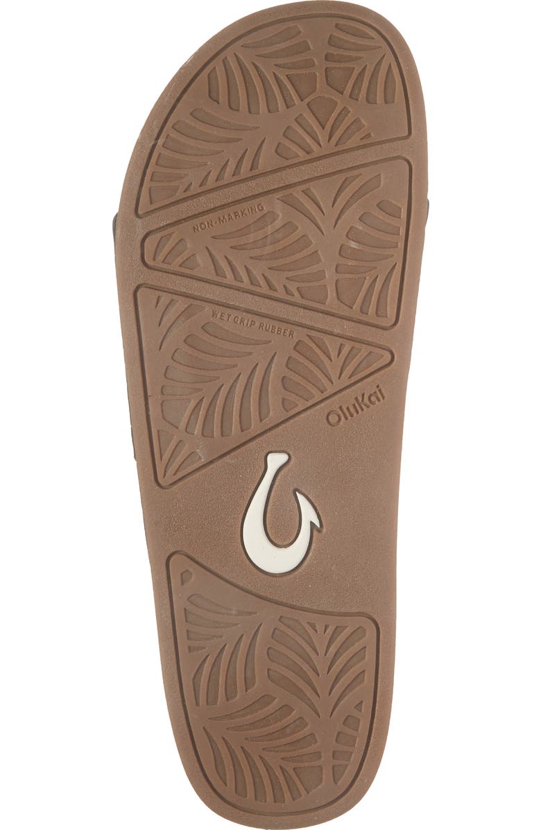 OluKai Kipea'a Pono Slide Sandal, Alternate, color, Black / Weave
