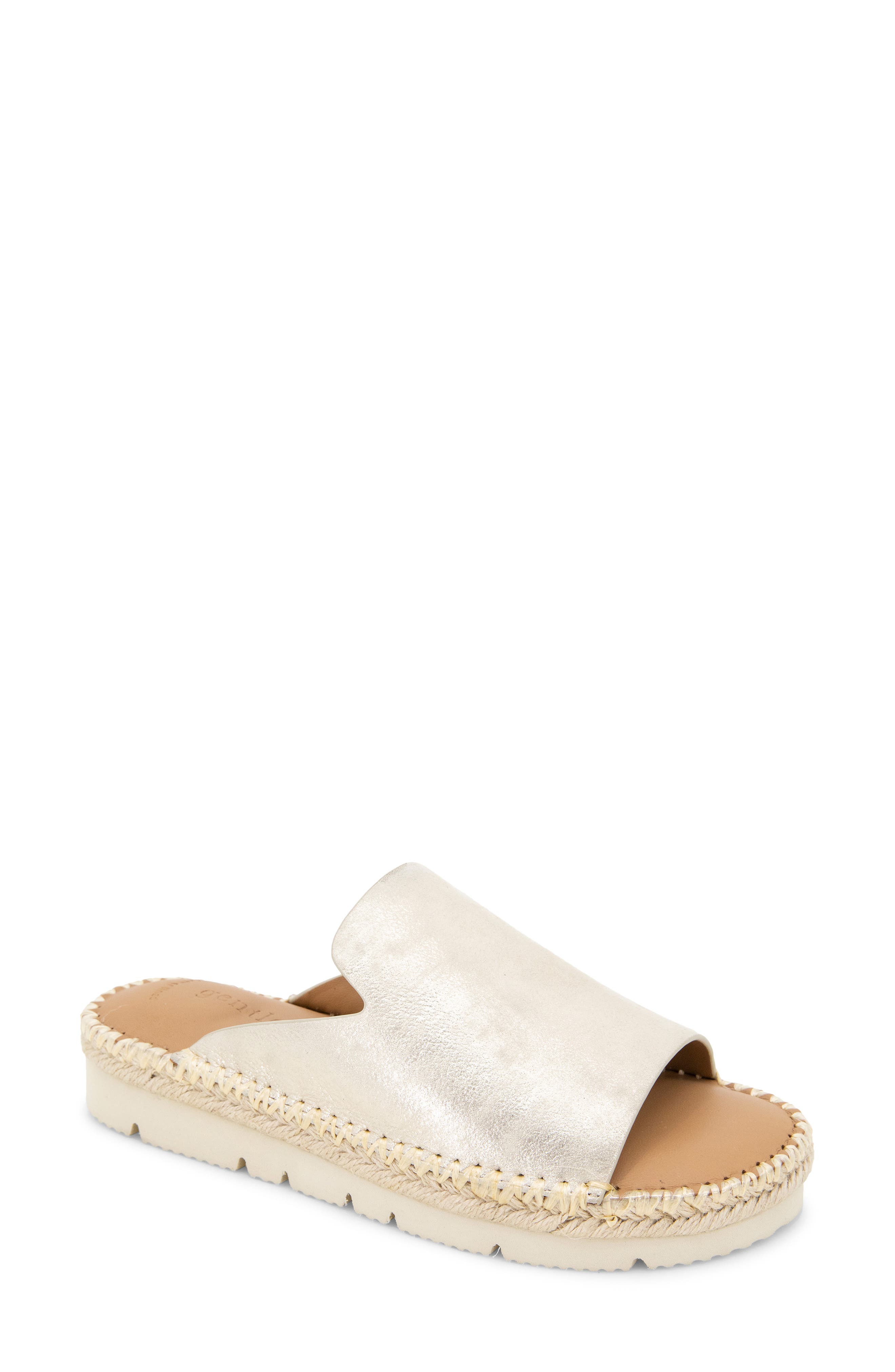 Gentle Souls Leilani Slide Sandal, Main, color, Gold Leather