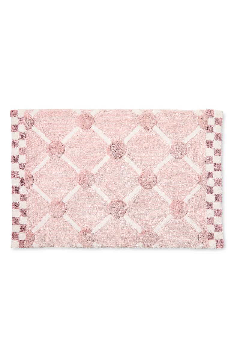 MACKENZIE CHILDS Lattice Dot Bath Rug, Main, color, Pink