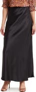 Renee C Satin A-Line Skirt