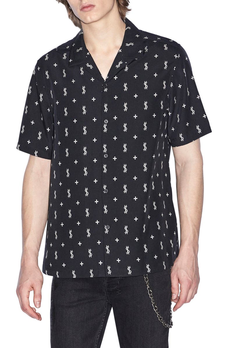 Ksubi All Star Resort Camp Shirt, Main, color, Black