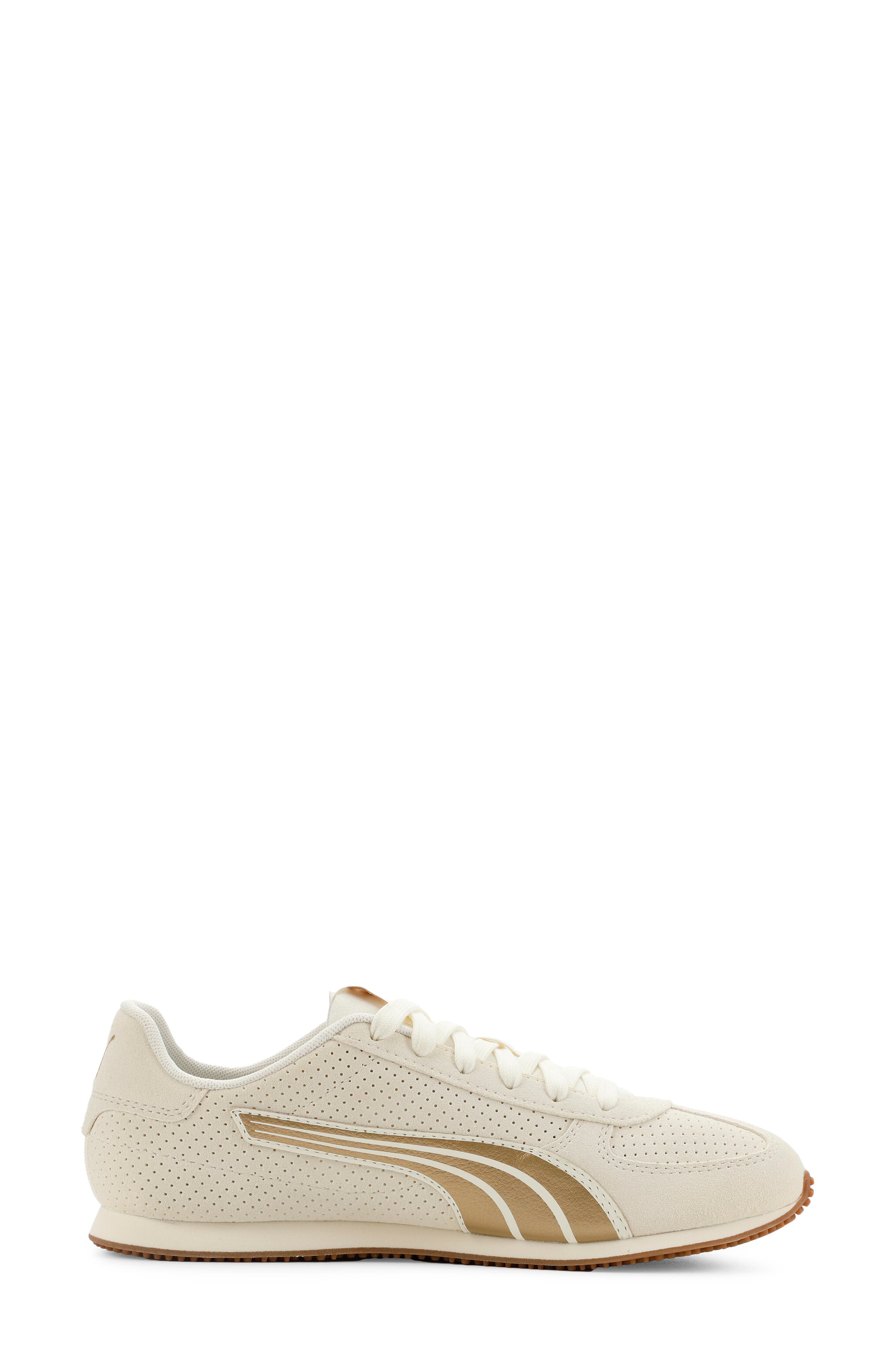 St Track Metallic Sneaker, Alternate, color, WARM WHITE/ PUMA GOLD