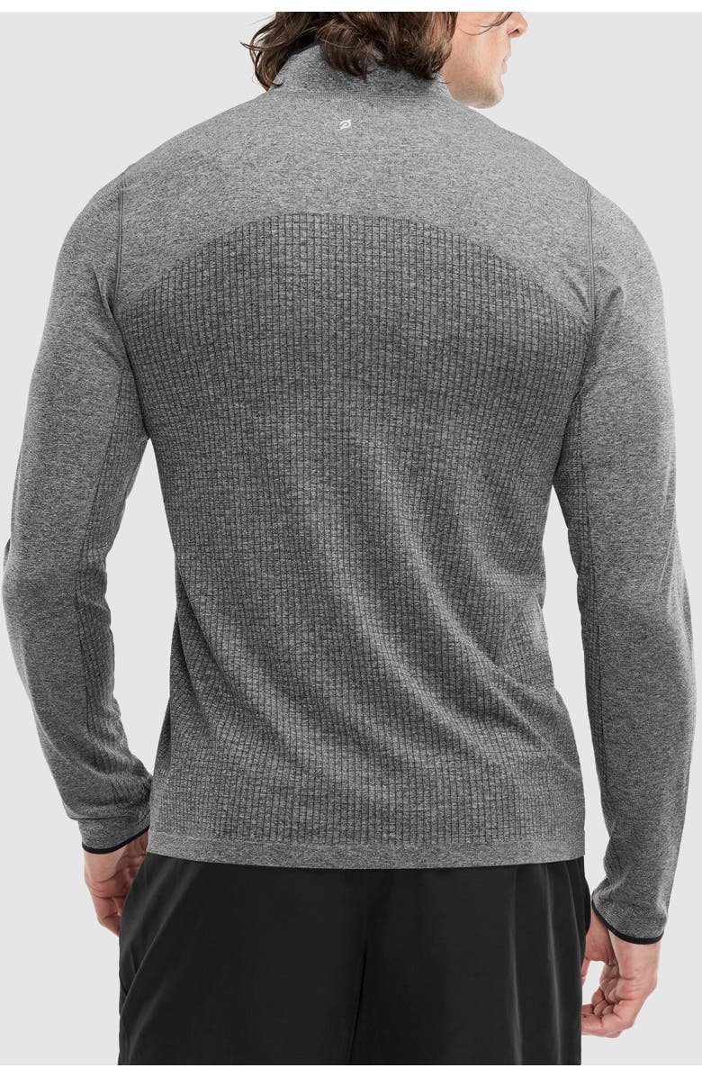 Peloton Seamless Melange 1/4 Zip Long Sleeve, Alternate, color, Black