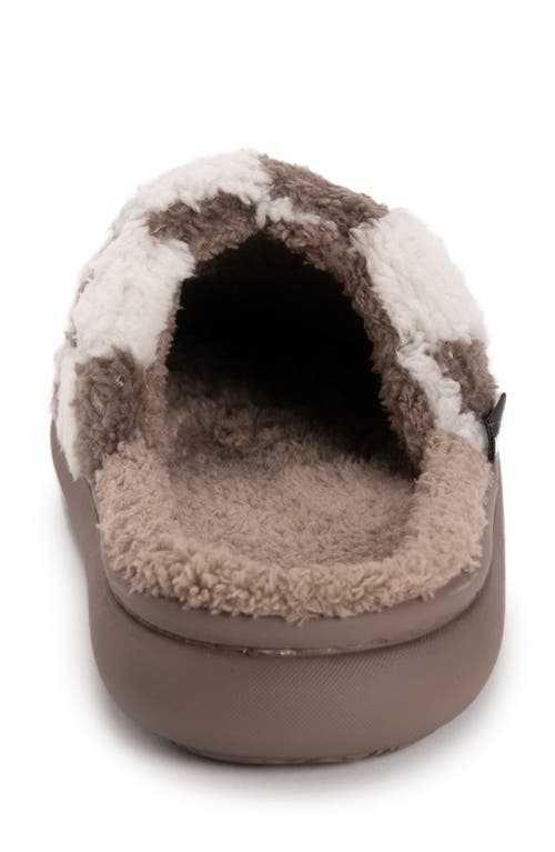 Muk Luks Joss Faux Shearling Lined Slipper In Brown
