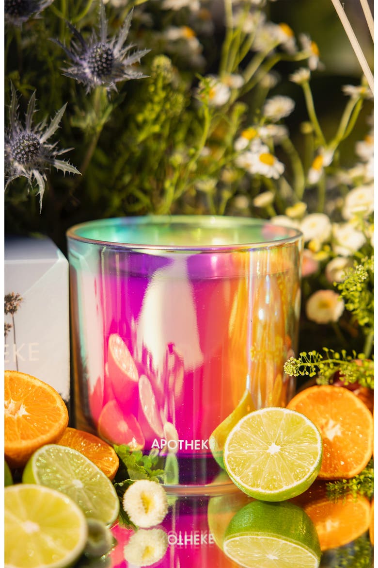 Bergamot Tangerine Three-Wick Scented Candle, Alternate, color, IRIDESCENT