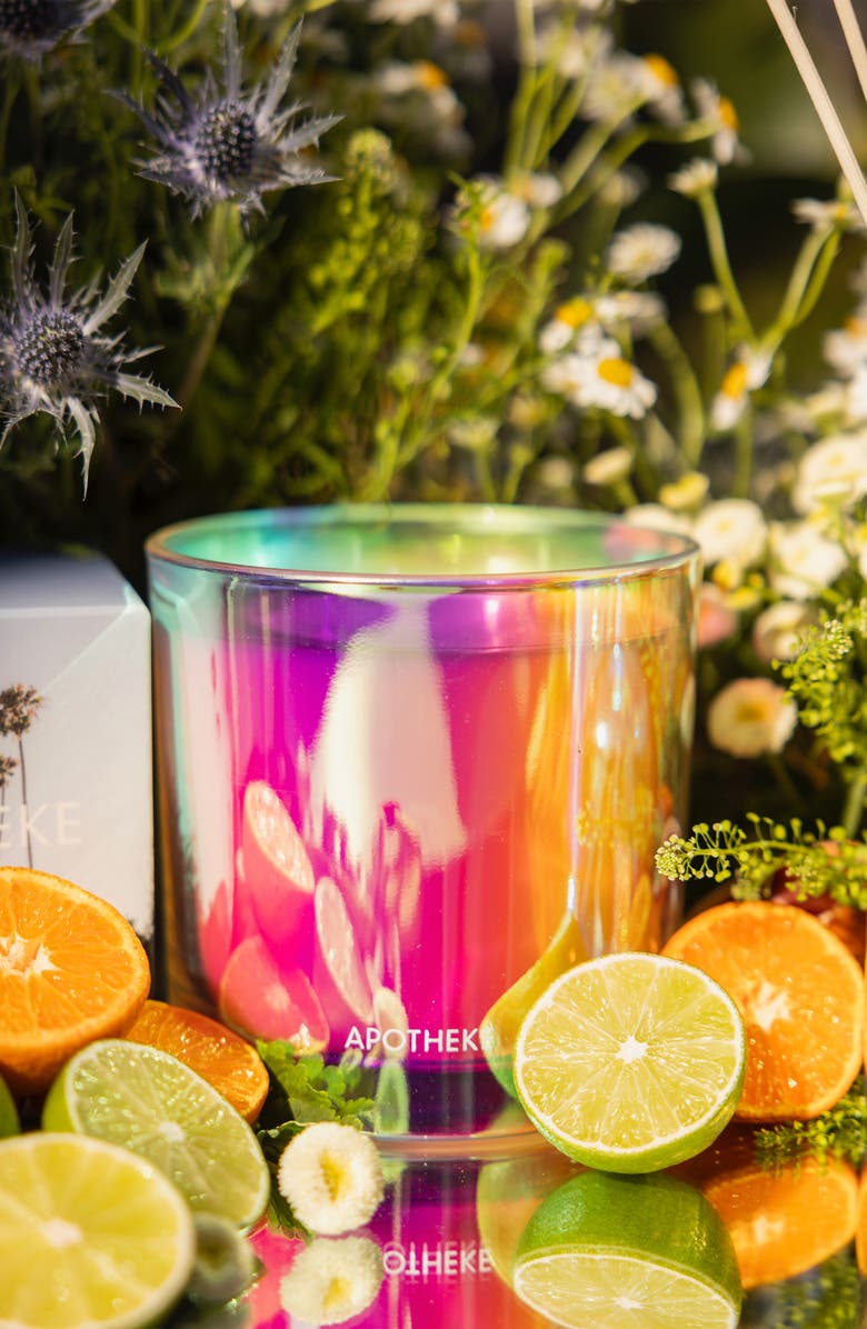 APOTHEKE Bergamot Tangerine Three-Wick Scented Candle, Alternate, color, Iridescent