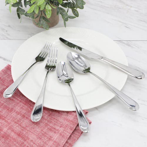 Gibson Elite Claudine 20 Piece Stainless Steel Flatware Set In Silver