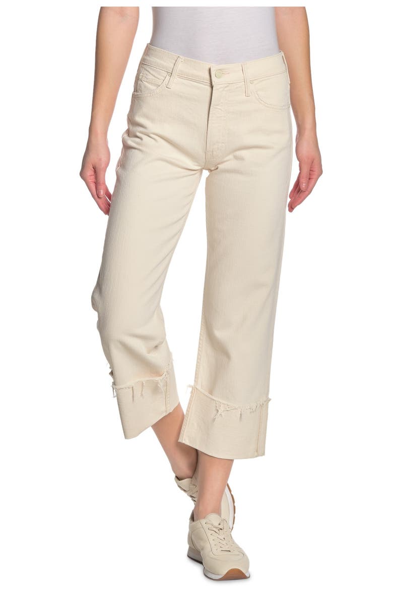 MOTHER The Dusty Cuff Fray Hem Pants, Main, color, 