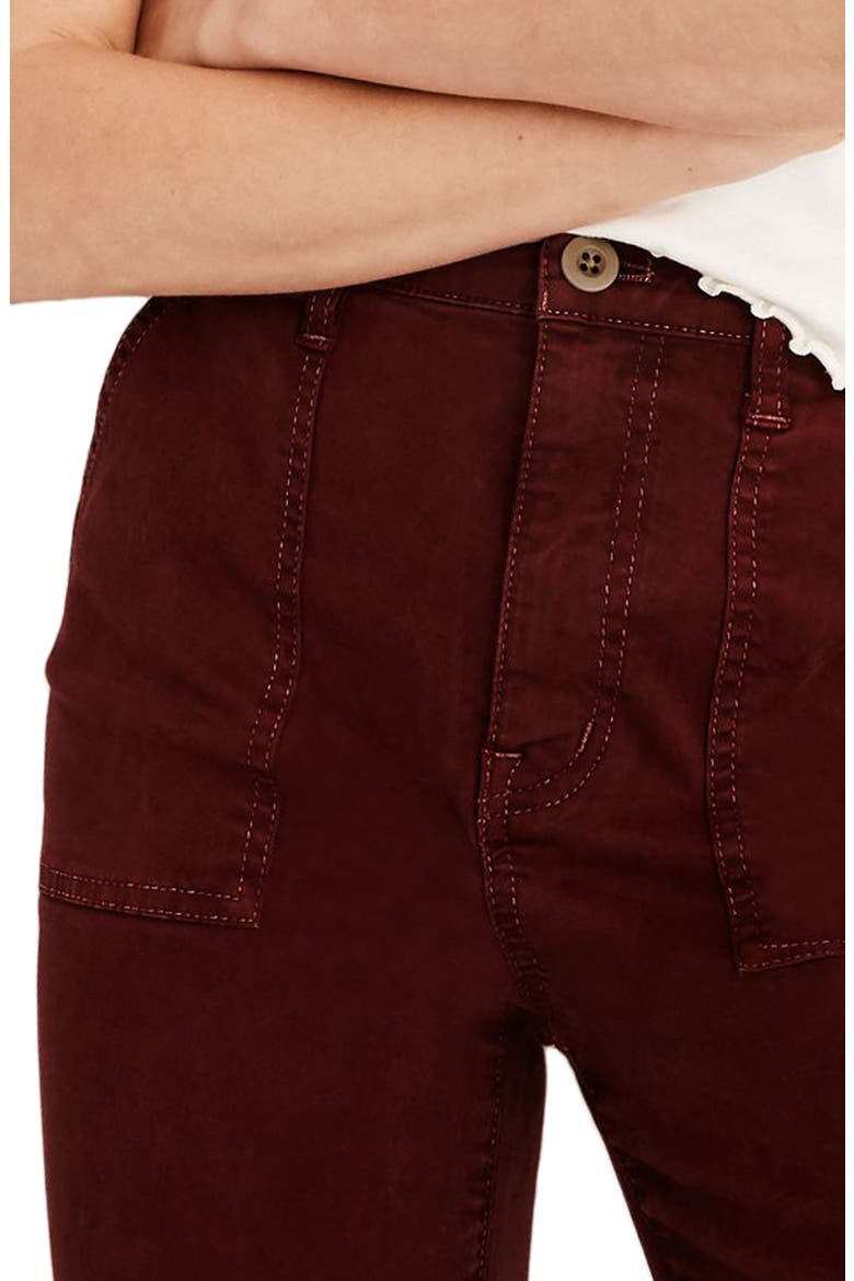 Stovepipe Fatigue Pants, Alternate, color, DUSTY BURGUNDY