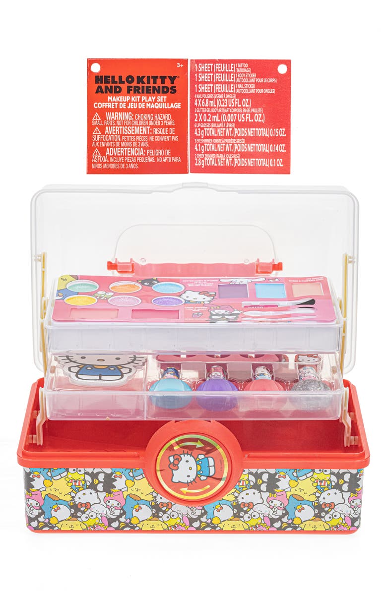 TOWNLEYGIRL Hello Kitty On-the-Go 20-Piece Assorted Cosmetic Kit, Alternate, color, Red