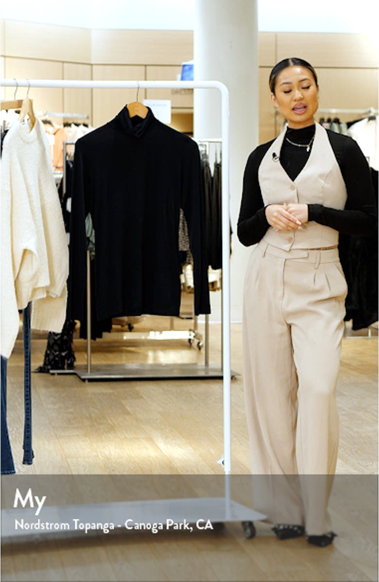 Perfect Line Stretch Modal Turtleneck Top, sales video thumbnail
