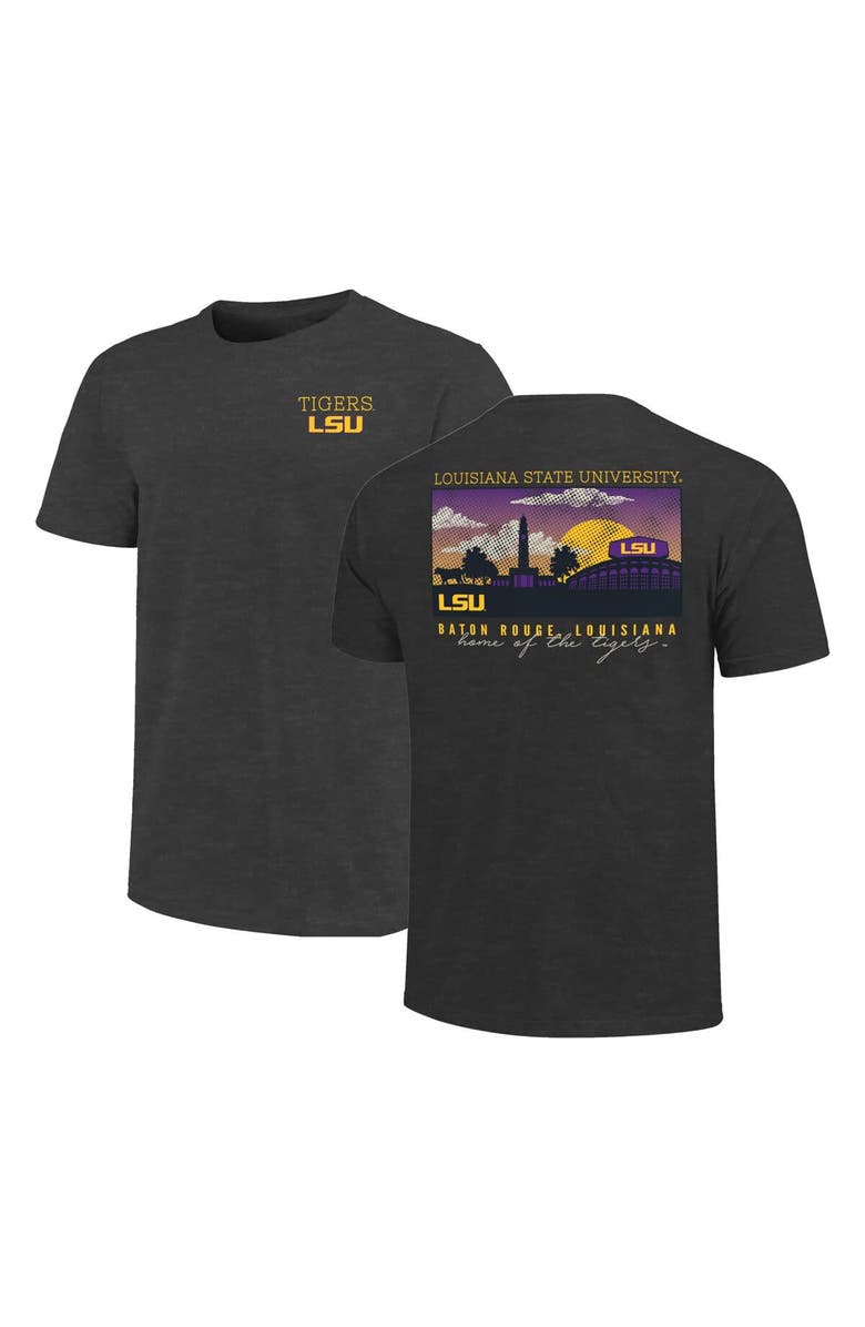 IMAGE ONE Men's Heather Charcoal LSU Tigers Big & Tall Campus Scene Core T-Shirt, Main, color, 