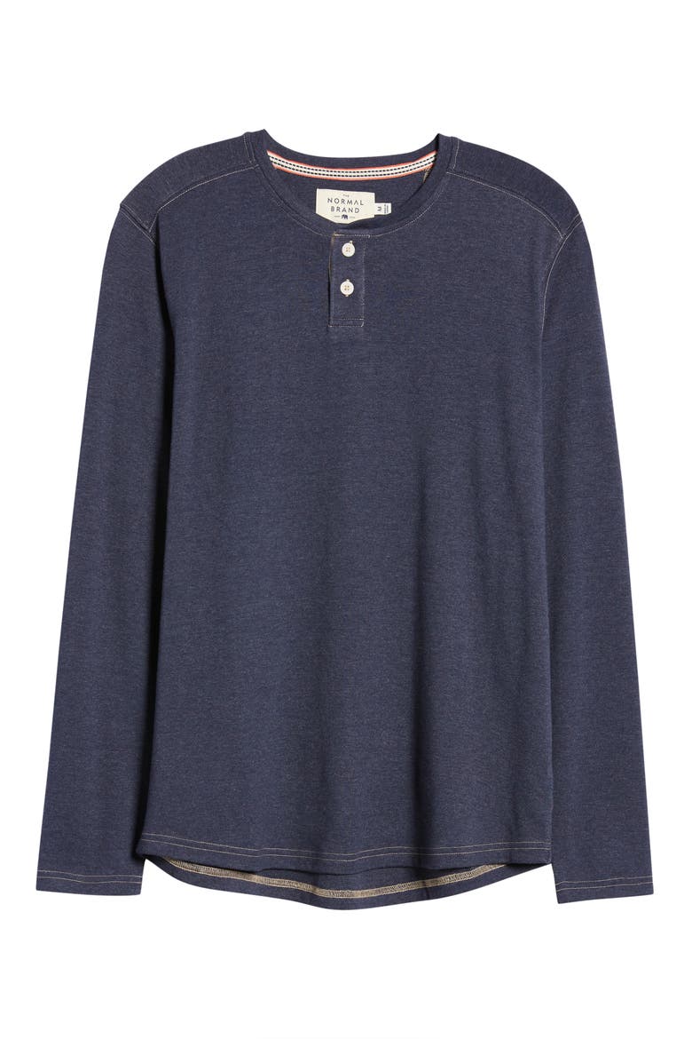 Puremeso Two Button Henley, Alternate, color, NORMAL NAVY
