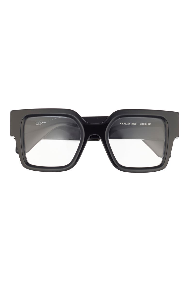 50mm Square Optical Glasses, Main, color, BLACK