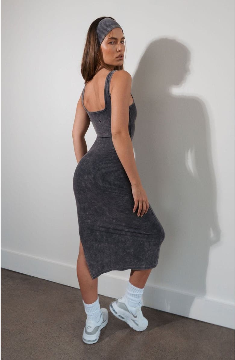 Vitality Cloud II Rib Basic Midi Dress, Alternate, color, Iron Washed