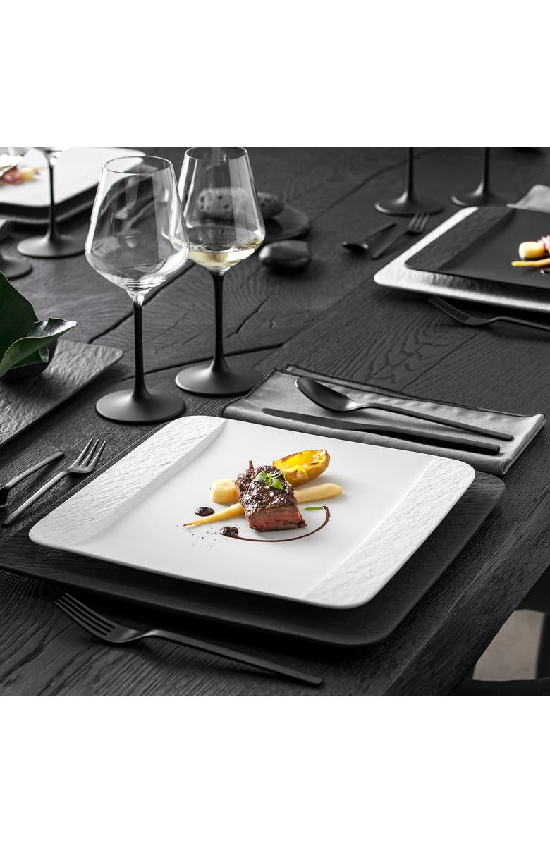 Villeroy & Boch Manufacture Rock blanc Square Dinner Plate, Alternate, color, White