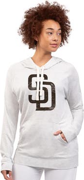 G-III 4HER BY CARL BANKS Women's G-III 4Her by Carl Banks Oatmeal San Diego Padres Pregame Pullover Hoodie