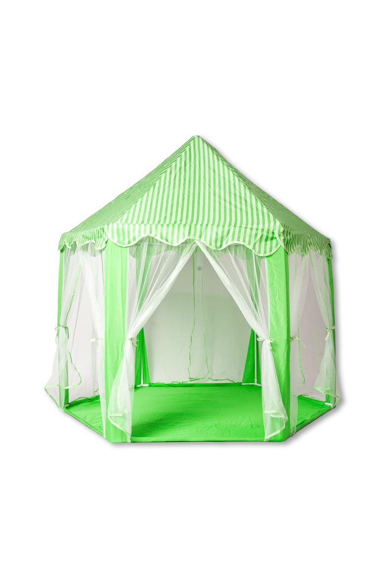 Green Hexagon Fantasy Castle Play Tent | 53 x 47 x 55 Inches, Main, color, Green