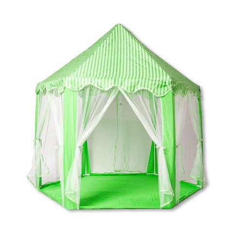 Green Hexagon Fantasy Castle Play Tent | 53 x 47 x 55 Inches