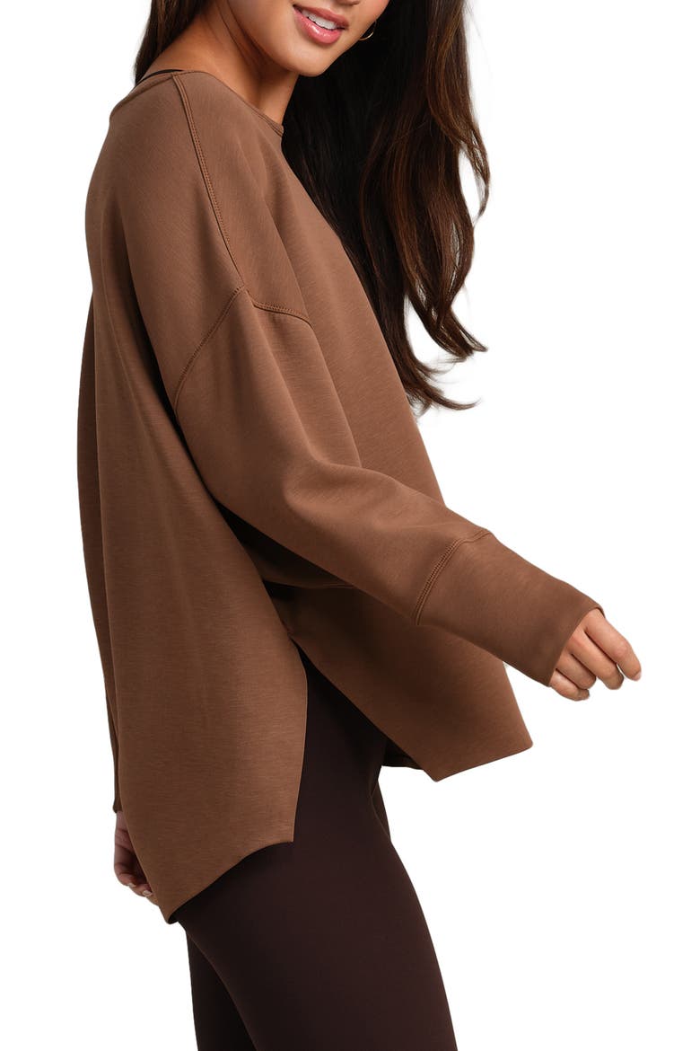 DreamGlow Pullover Sweatshirt, Alternate, color, CHESTNUT BROWN