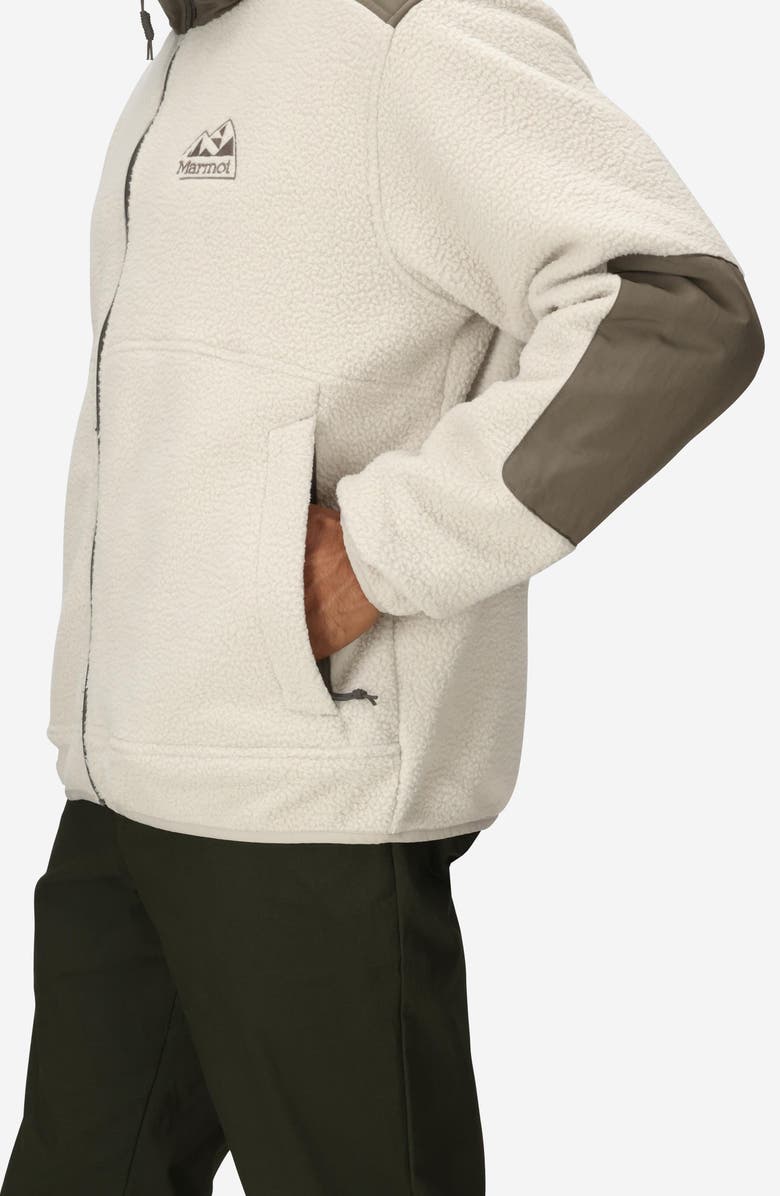 Marmot Wanderer High Pile Fleece Jacket, Alternate, color, Birch Bark