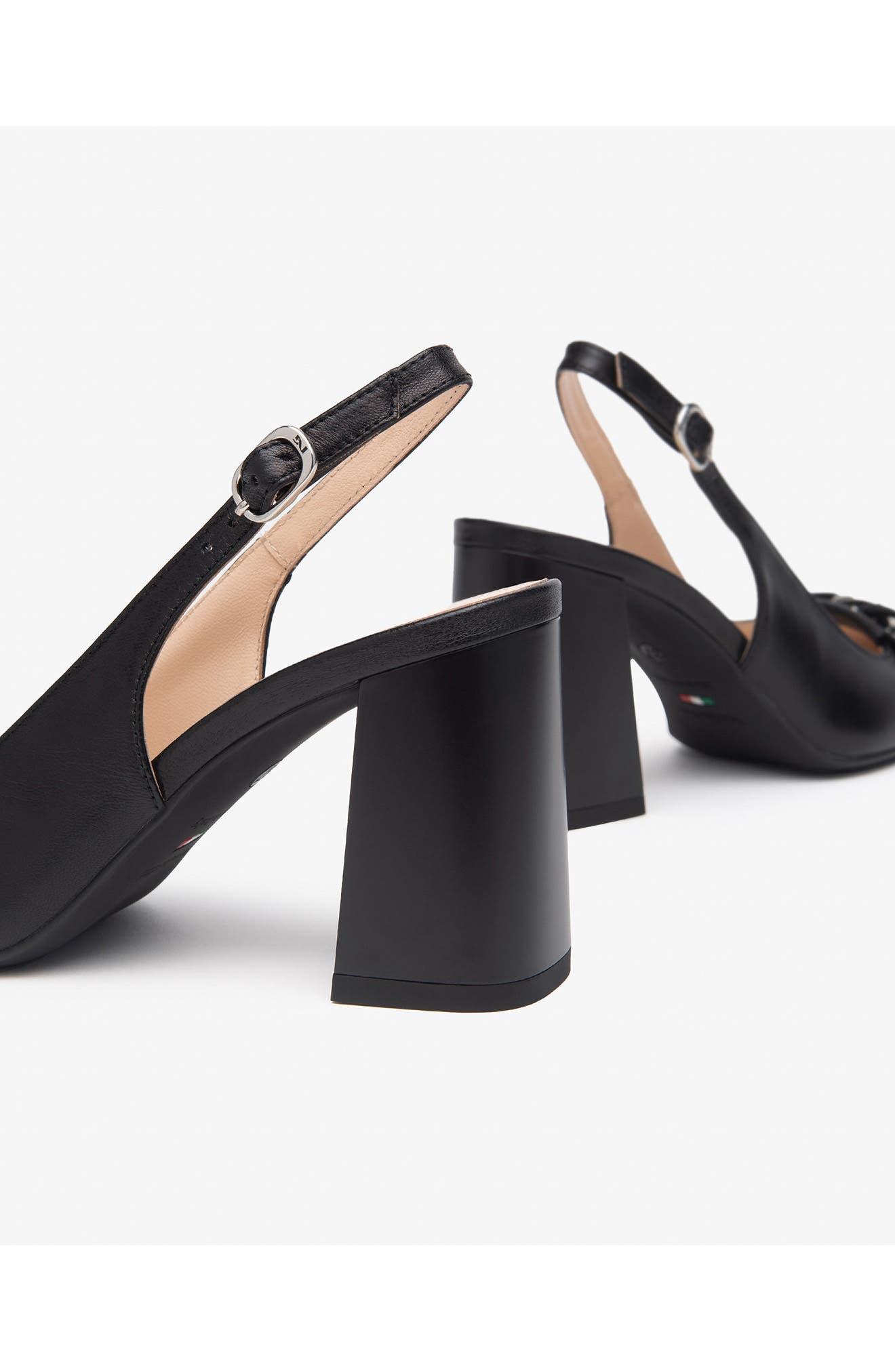 NeroGiardini Chain Slingback Pump, Alternate, color, Black