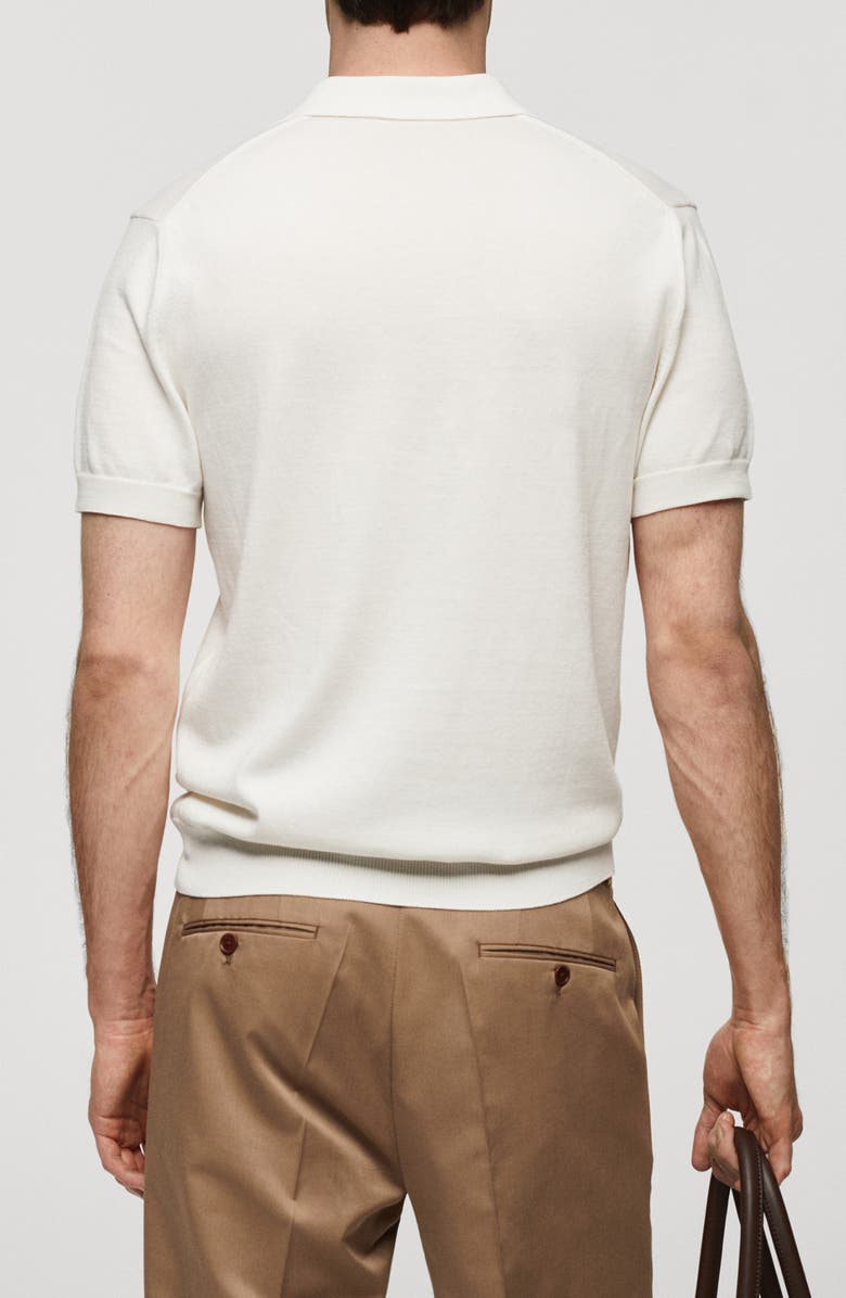 MANGO Johnny Collar Cotton Polo Sweater, Alternate, color,