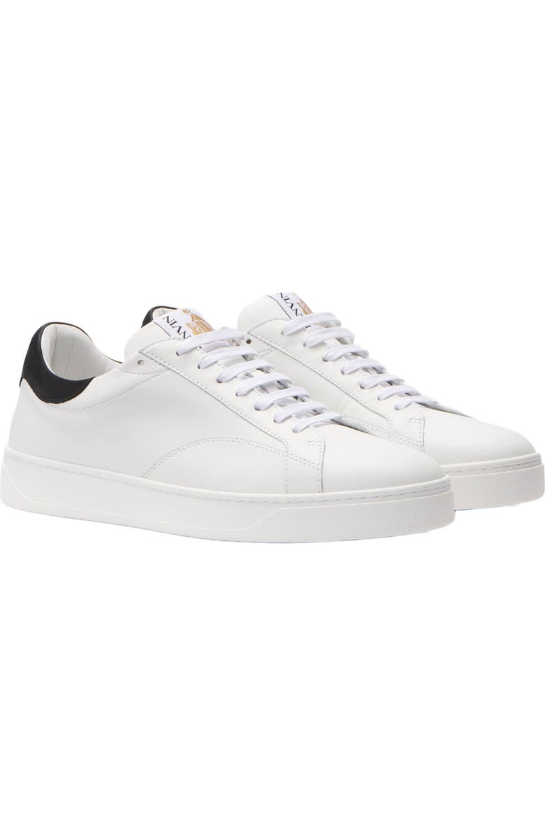 Lanvin Ddb0 Leather And Suede Sneakers, Alternate, color,