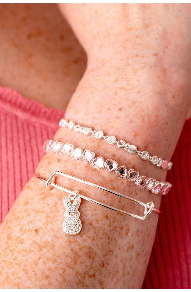 Alex and Ani Peeps<sup>®</sup> Bunny Bolo Bracelet, Alternate, color, Silver
