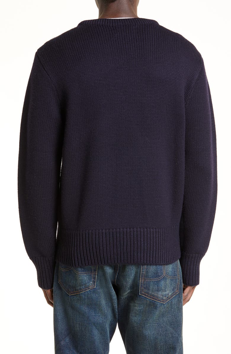 Double RL Wool Crewneck Sweater, Alternate, color, 