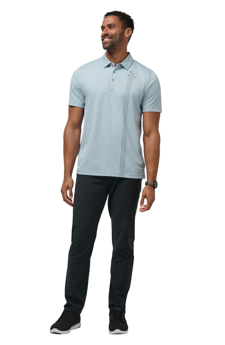 TravisMathew Pacific Vibe Cotton Blend Polo, Alternate, color, Heather Dusty Blue