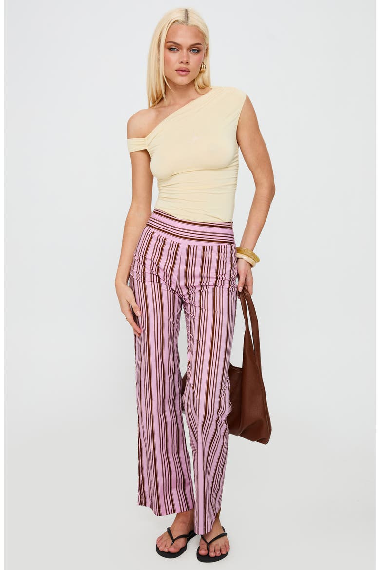 Leocadie Stripe Cotton Pants, Alternate, color, PINK STRIPE