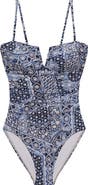 Lauren Ralph Lauren V-Underwire One-Piece Swimsuit