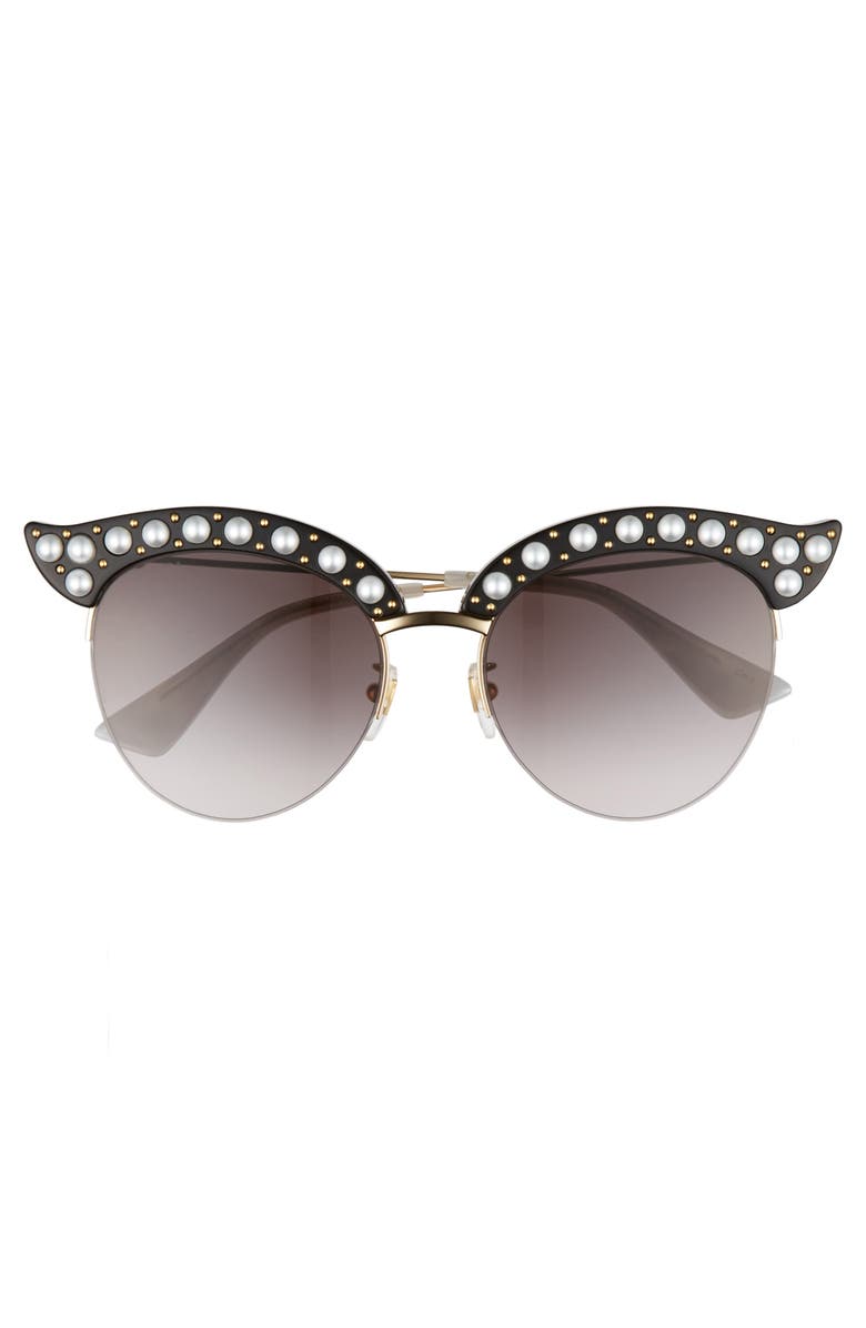Gucci 53mm Embellished Cat Eye Sunglasses, Alternate, color,